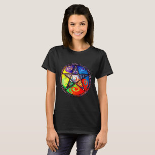 T-shirts Wiccan Cinco Elementos