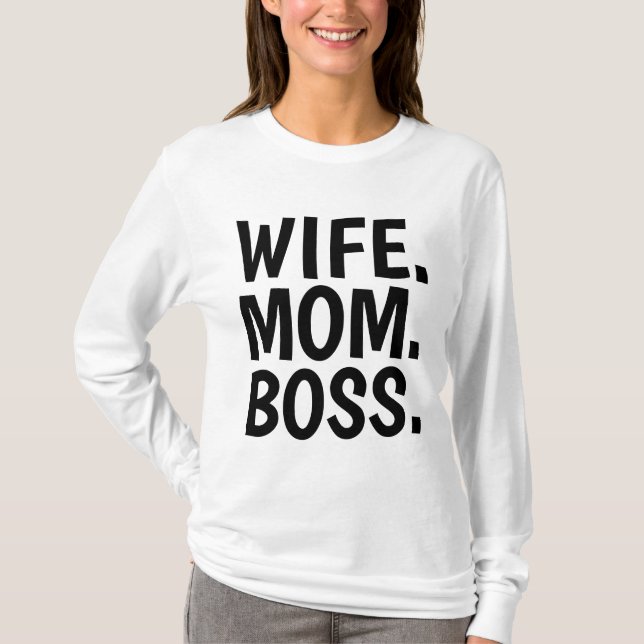 T-Shirts WIFE MOM BOSS (Frente)