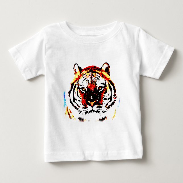 T-shirts Wild Tiger Trabalho de arte (Frente)