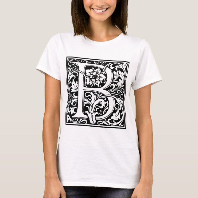 T-shirts William Morris Alphabet "B" (Frente)