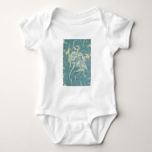 T-shirts William Morris Clássico Tulipa Azul Floral