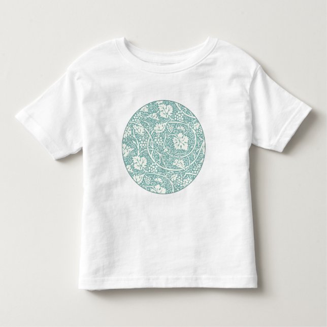 T-shirts William Morris Grape Pattern Teal Turquoise (Frente)