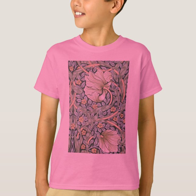 T-shirts William Morris Pimpernel Floral Wallpaper (Frente)