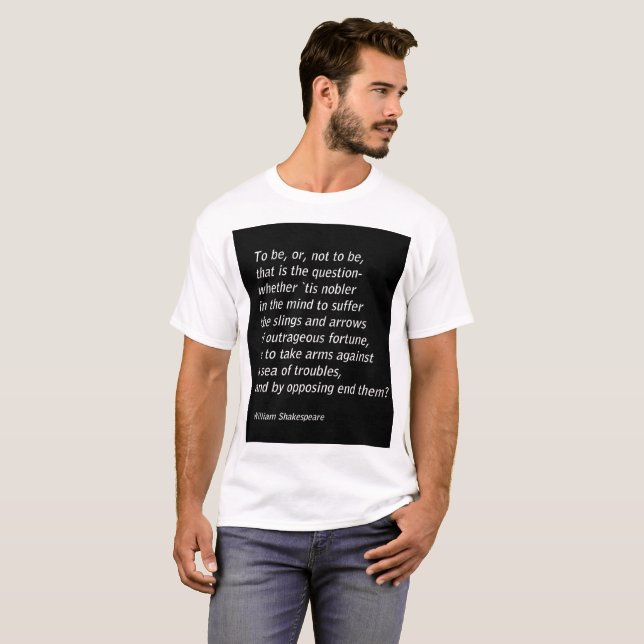 T-shirts William Shakespeare "Hamlet" (Frente Completa)