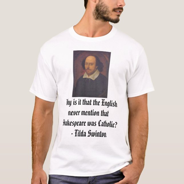T-shirts William Shakespeare, porque é que o inglês… (Frente)