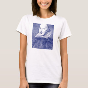 T-shirts William Shakespeare Retrato do Primeiro Folio