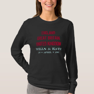 T-shirts Wills & Kate Royal Wedding Long Sleeve T Shirt