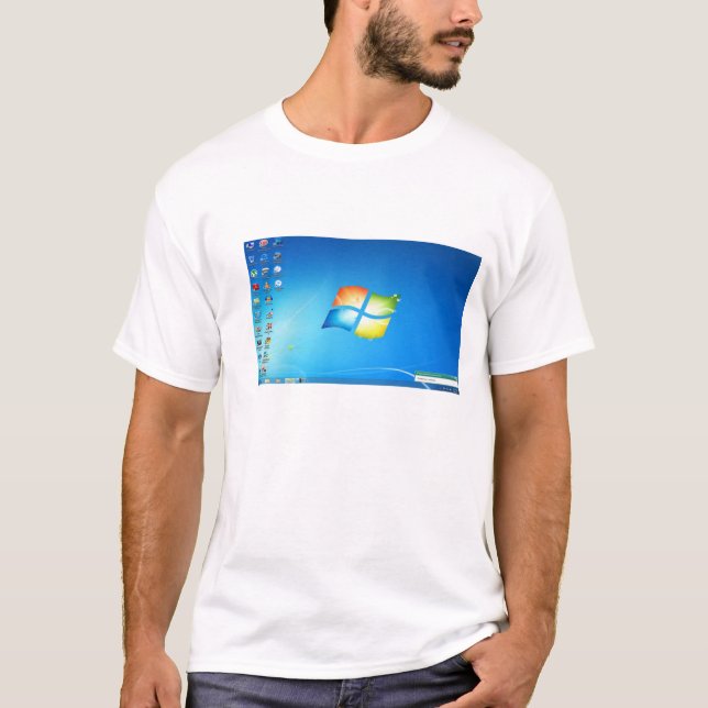 T-shirts Windows 7 pequeno (Frente)