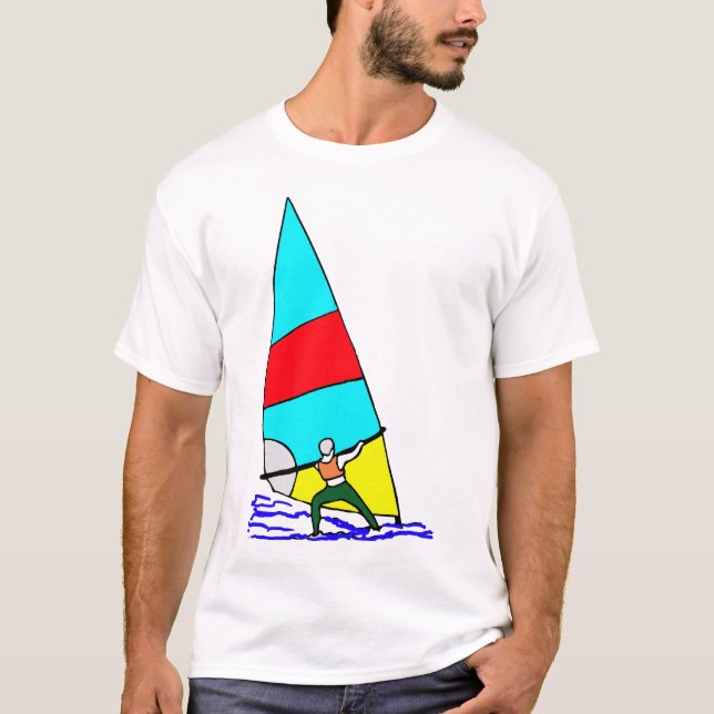 T-shirts Windsurf as cores vívidas (Frente)