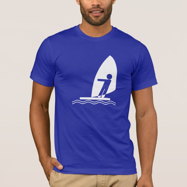 T-shirts Windsurfing azul (Frente)