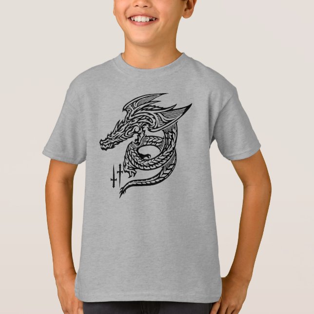 T-shirts Wing Dragon Kids'Basic Hanes Inativos ComfortSoft (Frente)