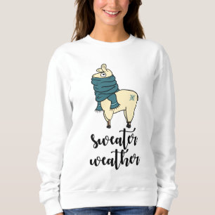 T-shirts Winter Llama Meteorologia De Suor