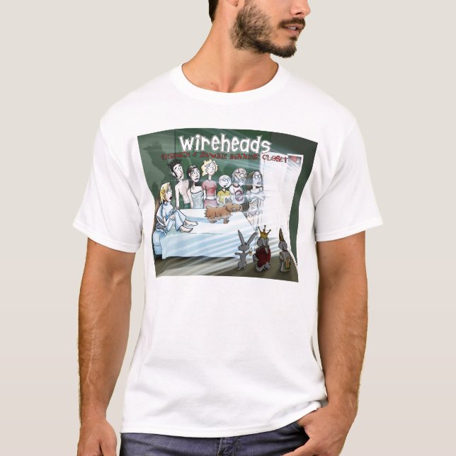T-shirts Wireheads: Através de um armário dos coelhos do (Frente)