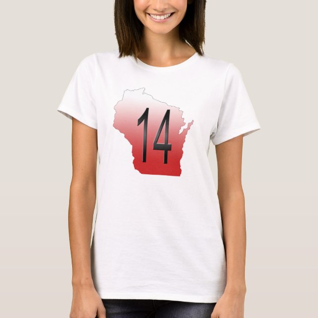 T-shirts Wisconsin 14 (Frente)