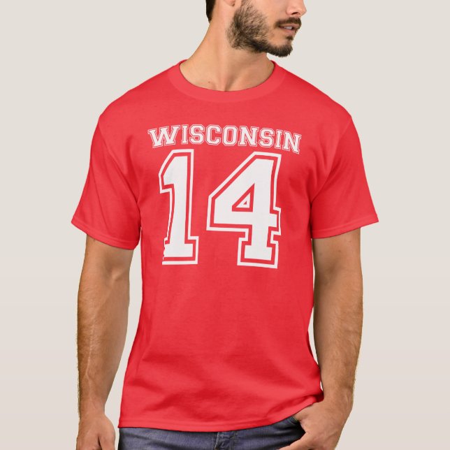 T-shirts Wisconsin 14 (Frente)