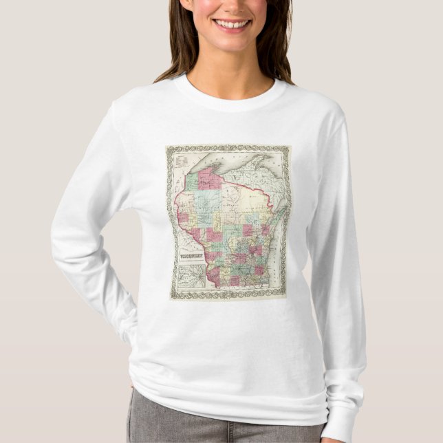T-shirts Wisconsin 8 (Frente)
