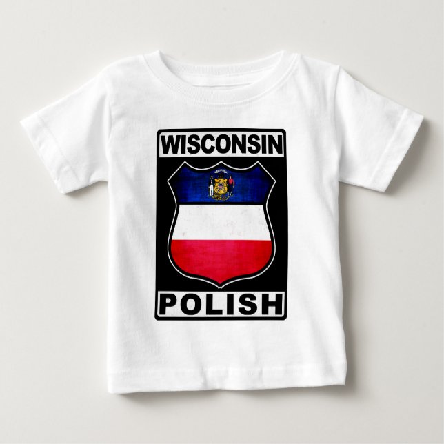 T-shirts Wisconsin Polonês Americano (Frente)