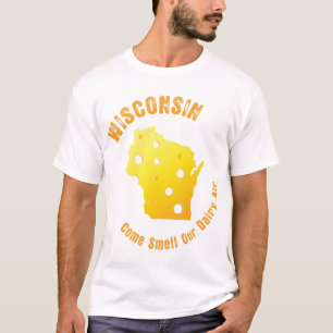 T-shirts Wisconsin vem cheiro nosso ar da leiteria