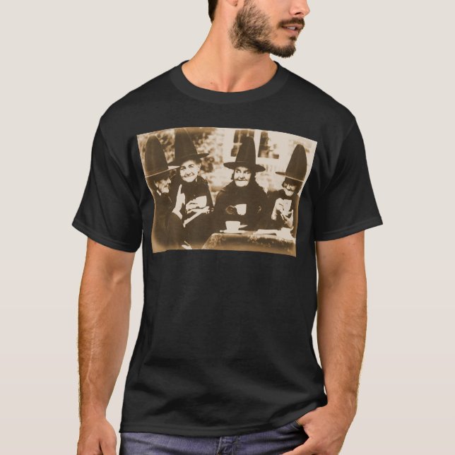 T-shirts Witches Tea festa - sepia (Frente)
