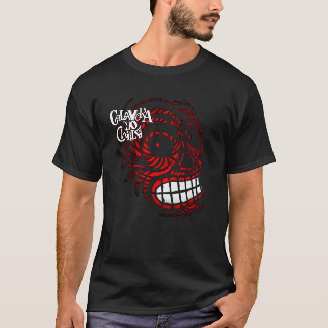 T-shirts with skull drawings for Halloween (Frente)