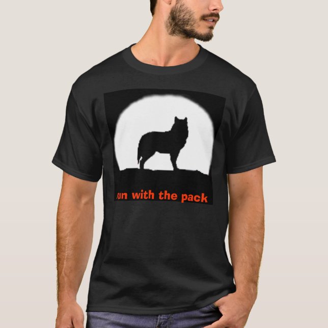 T-shirts wolf1, funcionamento com o bloco (Frente)