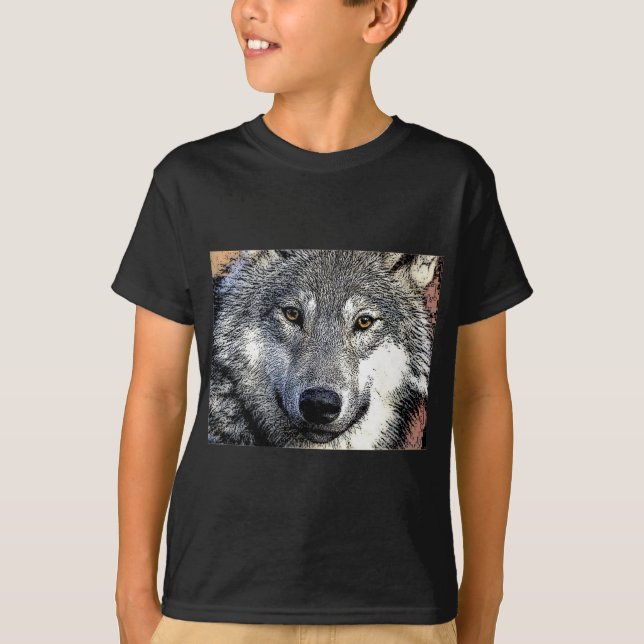 T-shirts Wolf Eyes Trabalho de arte (Frente)