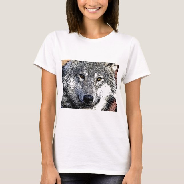 T-shirts Wolf Eyes Trabalho de arte (Frente)
