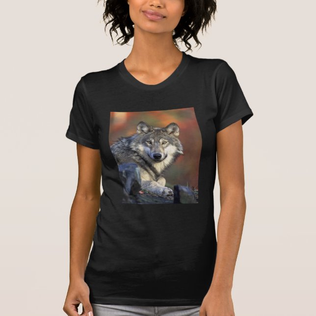 T-shirts Wolf Lovers Art (Frente)