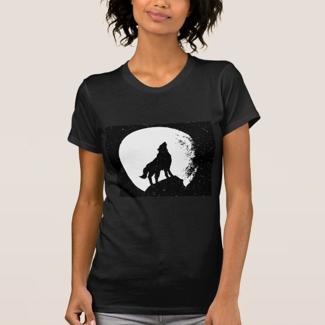 T-shirts Wolf & Moon Silhoutte (Frente)