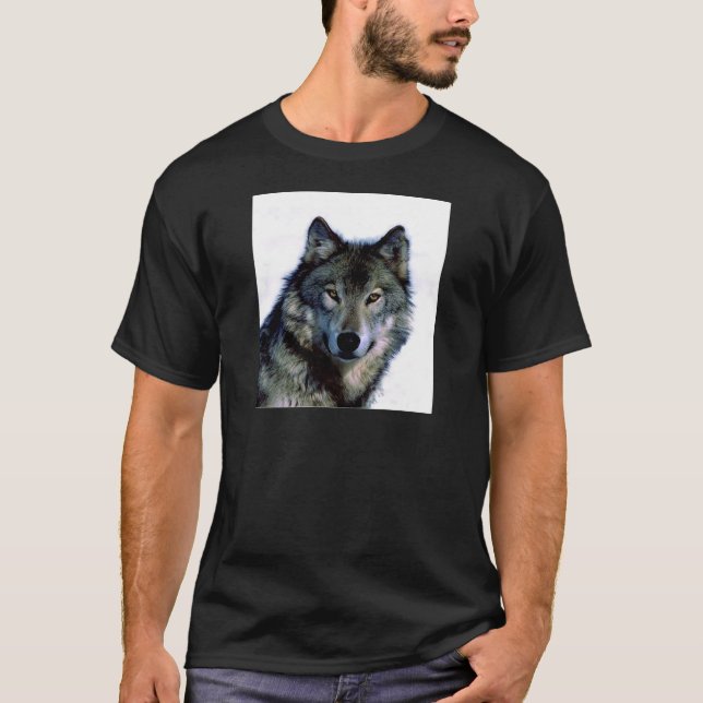 T-shirts Wolf Portrait (Frente)