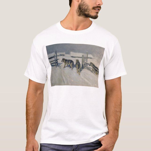 T-shirts Wolfs, a noite do inverno, c.1910 (Frente)