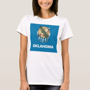 T-shirts Women T Shirt com Flag of Oklahoma State