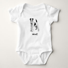 T-shirts Woof! Bodysuit do bebê do Doggy - Fox Terrier