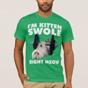 T-shirts Workout - Cat - Sou Kitten Swole Right Meow