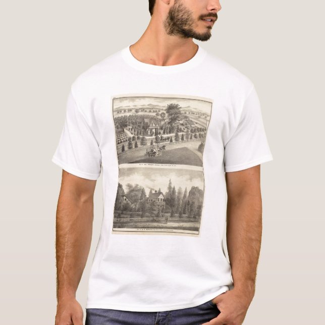 T-shirts Wright, residências de Putnam (Frente)