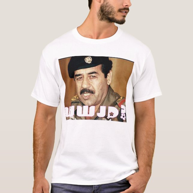 T-shirts WWJD sobre Saddam? (Frente)