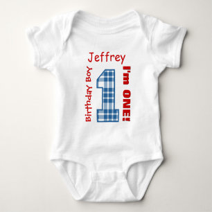 T-shirts XADREZ do primeiro aniversario 1 ano Nome personal