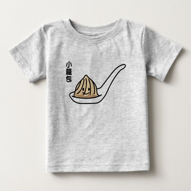 T-shirts Xiaolongbao Chinês, Sopa A Dim Sum Bun (Frente)