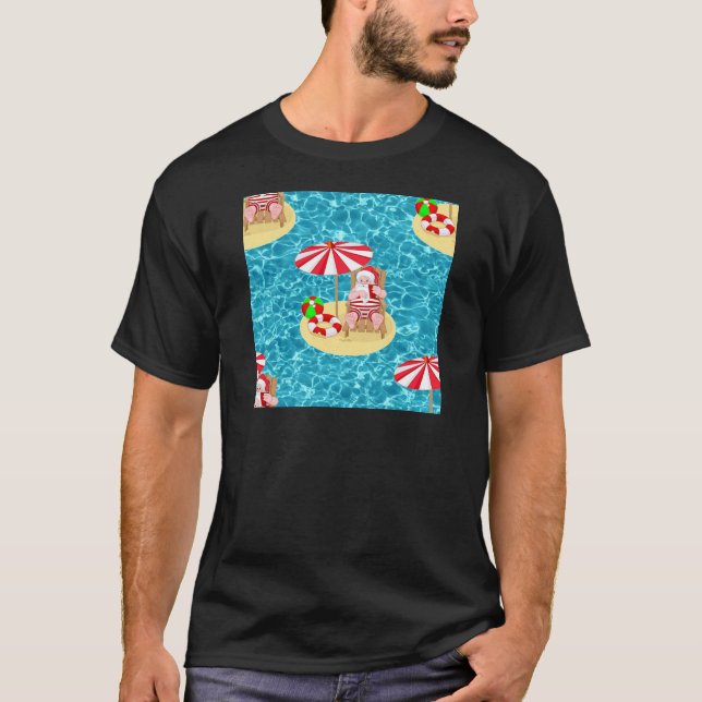T-shirts xmas Beach santa claus (Frente)