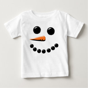 T-shirts Xmas festivo do feriado da cara feliz bonito do