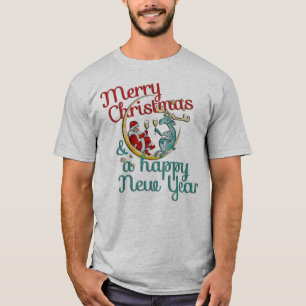 T-shirts Xmas - PAPAI NOEL & RENA - Natal - ano novo