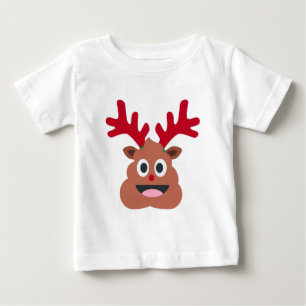 T-shirts xmas reindeer poo emoji