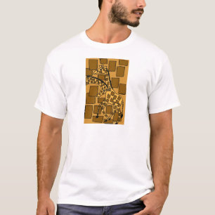 T-shirts XX- abstrato da arte do girafa