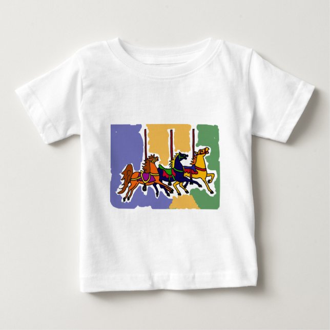 T-shirts XX- arte popular artística dos cavalos do (Frente)