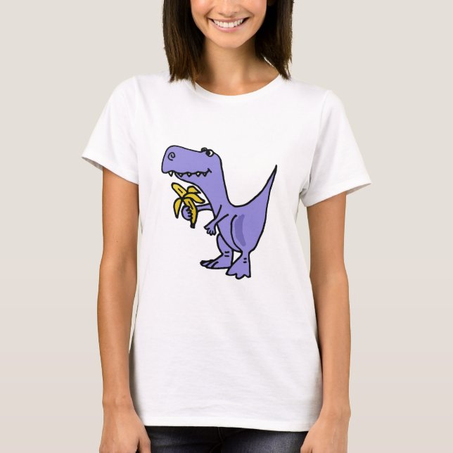 T-shirts XX- dinossauro de T-Rex que come desenhos animados (Frente)