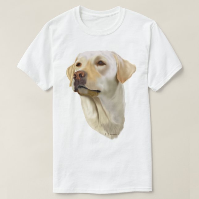 T-shirts Yellow Labrador Retriever (Frente do Design)