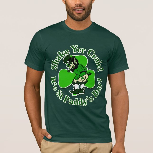 T-shirts YER Craic da agitação é dia de Paddys da rua (Frente)