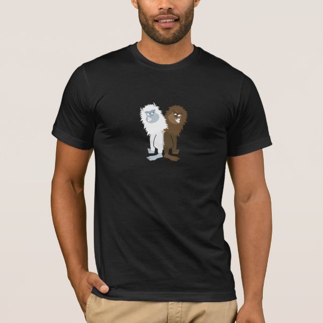 T-shirts Yeti v Bigfoot (Frente)