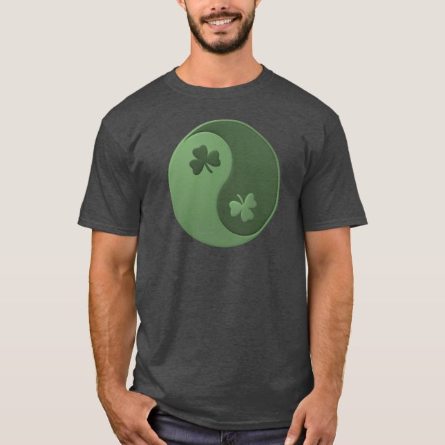 T-shirts Yin Yang Shamrocks (Frente)