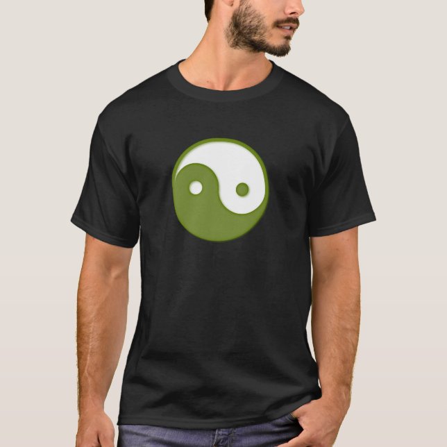 T-shirts Ying Yang Green Design 2 (Frente)